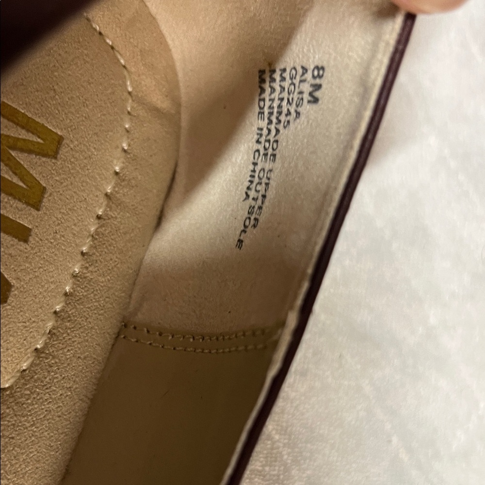 MIA Brown Leather Bow Accent Flats with Gold Buckle - Picture 4 of 6